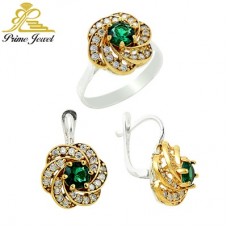 Gümüş Otantik Taşlı Set